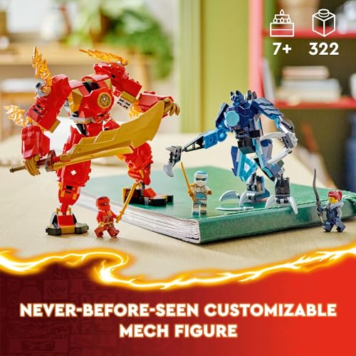 LEGO NINJAGO Kai’s Elemental Fire Mech Action Figure 322pc