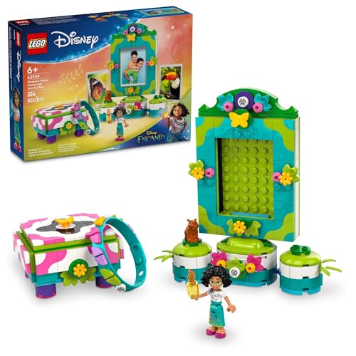 LEGO Disney Encanto Mirabel’s Photo Frame and Jewelry Box, Buildable Disney Toy for Kids with Play Bracelet and Mirabel Madrigal Mini-Doll, Jewelry