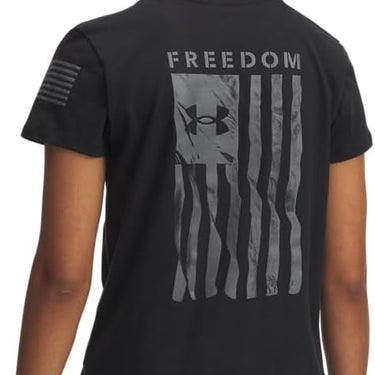 Under Armour Freedom Flag Women's T-Shirt (Black/Castlerock) Size M