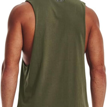 Under Armour Left Chest Cut-Off Men's Tank (Marine OD Green/Black) Size M