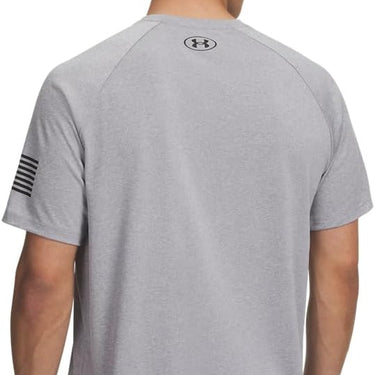 Under Armour Freedom Tech™ Men's Short Sleeve (Steel Light Heather/Black) Size XXL