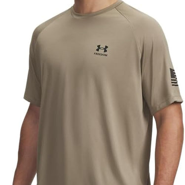Under Armour Freedom Tech™ Men's Short Sleeve (Federal Tan/Black) Size XL