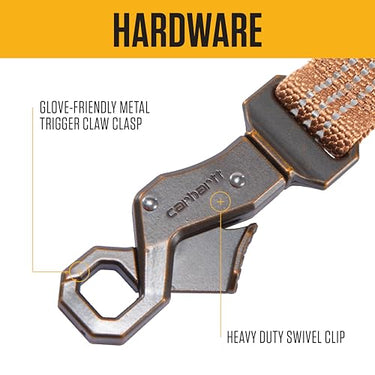 Carhartt Gear Dual Handle Dog Leash (Deep Wine) Size L