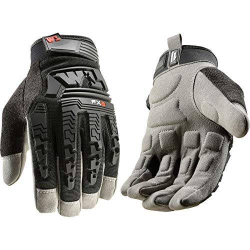 Wells Lamont Men's FX3 Extreme Dexterity Impact Protection Work Gloves, Black Extra Large