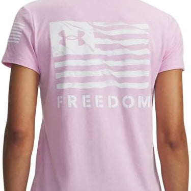 Under Armour Freedom Banner Women's T-Shirt (Pink Trance Light Heather/White) Size XXL
