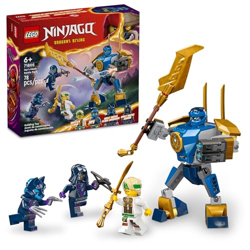 LEGO NINJAGO Jay’s Mech Battle Pack Adventure Toy Set for Kids 78pc