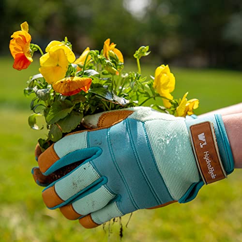 Load image into Gallery viewer, Wells Lamont Women&#39;s HydraHyde Water-Resistant Leather Palm Hybrid Work Gardening Gloves, Medium
