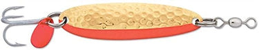 Luhr-Jensen Krocodile 1/4oz Spoon w/ Treble Hook (Hammered Brass/Fire Stripe)