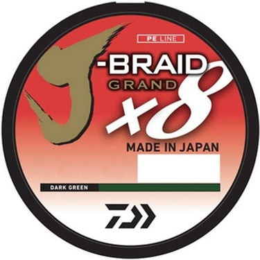 J-Braid X8 Grand Braided Line (Dark Green) 30lb-150yd
