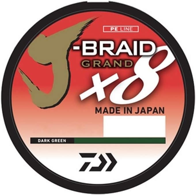 J-BRAID X8 GRAND BRAIDED LINE - DARK GREEN 30lb-150yd