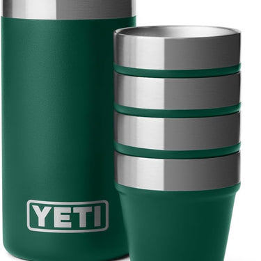 YETI Shot Glasses with Carrying Case 4-Pack (Black Forest Green)