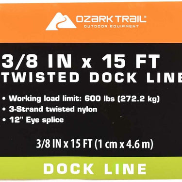Ozark Trail Boat Dock Line 3/8"x15'
