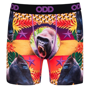 Odd Sox Men's Boxer Briefs (Gorillas) Sizes S-2XL