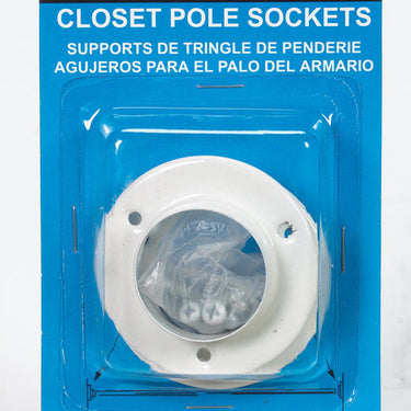 Knape & Vogt Pro 1-3/8 in. L X 1-3/8 in. D Powder Coated Steel Rod Socket