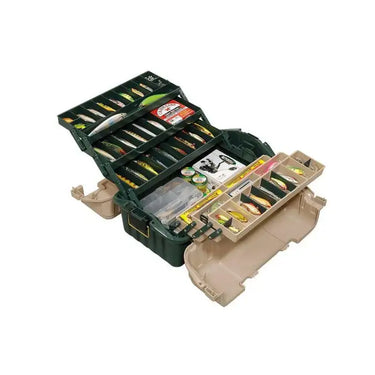 Plano Hip Roof Tackle Box w/6-Trays (Green/Sandstone)