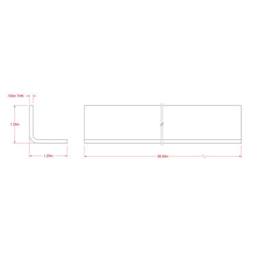 SteelWorks 1/8 in. X 1-1/4 in. W X 36 in. L Steel L-Angle