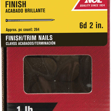 Ace 6D 2 in. Finishing Bright Steel Nail Countersunk Head 1 lb