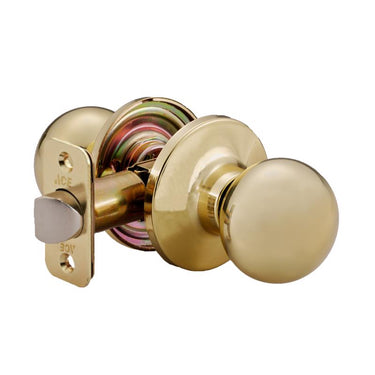 Ace Ball Knob Polished Brass Passage Door Knob