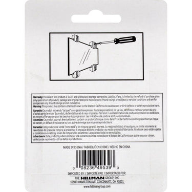 HILLMAN Plastic Coated Heavy Duty Mirror Holder Kit 20 lb 1 pk