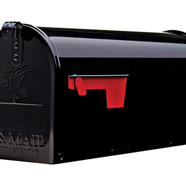 Architectural Mailboxes Elite Classic Galvanized Steel Post Mount Black Mailbox