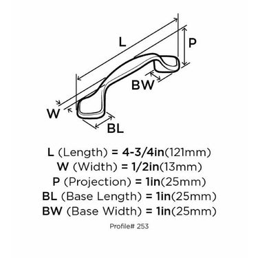 Amerock Allison Traditional Arch Cabinet Pull 3 in. Satin Nickel Silver 1 pk
