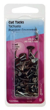 HILLMAN Anchor Wire No. 8 X 9/16 in. L Blue Steel Cut Tacks 1 pk