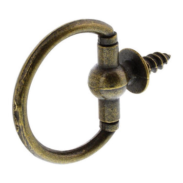 HILLMAN Antique Brass Gold Round Ring Hanger 2 pc