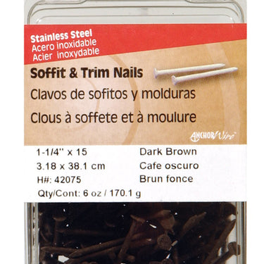 HILLMAN 1-1/4 in. Soffit and Trim Stainless Steel Nail Flat Head