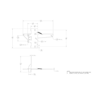 Ace 13.52 in. H X 4.75 in. W X 1.09 in. L Gloss Zinc Gate Latch
