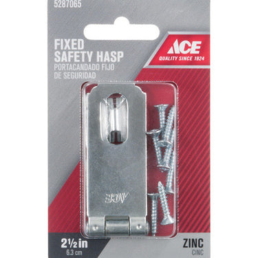 Ace Zinc 2-1/2 in. L Fixed Staple Safety Hasp