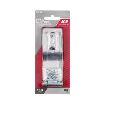 Ace Zinc 4-1/2 in. L Swivel Staple Safety Hasp
