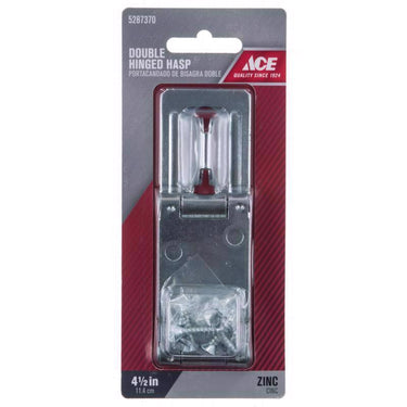 Ace Zinc 4-1/2 in. L Double Hinge Safety Hasp 1 pk