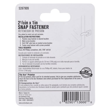 Ace 2-1/8 in. D X 2-1/8 in. L Zinc-Plated Silver Steel Screen/Storm Sash Hanger 4 pk