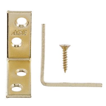 Ace 1-1/2 in. H X 2.75 in. W X 1-1/2 in. D Bright Brass Inside L Corner Brace