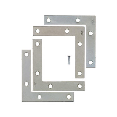 Ace 4 in. H X 0.75 in. W X 4 in. D Zinc Flat Corner Brace