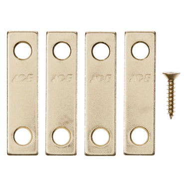Ace 2 in. H X 0.5 in. W X 1.091 in. L Bright Brass Mending Brace