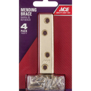 Ace 3 in. H X 0.625 in. W X .87 in. L Bright Brass Mending Brace