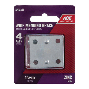 Ace 1.5 in. H X 1.375 in. W X .1095 in. L Zinc Mending Brace