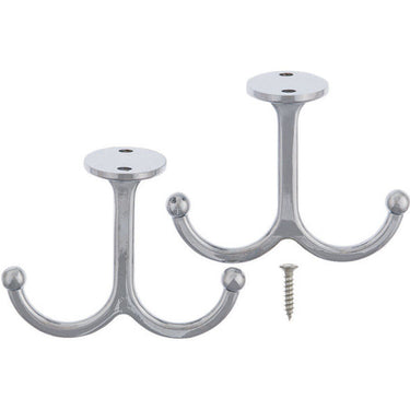 Ace 3-1/2 in. L Chrome Silver Metal Medium Undershelf Hook 2 pk
