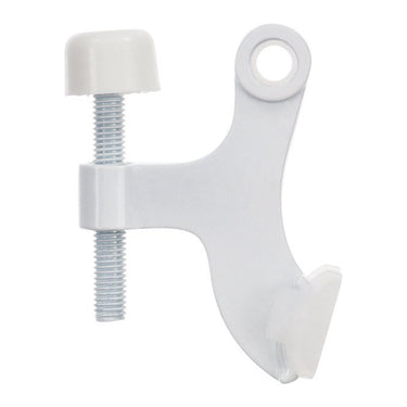 Ace Metal White Hinge Pin Door Stop Mounts to door 0 in.
