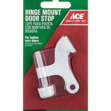 Ace Metal White Hinge Pin Door Stop Mounts to door 0 in.