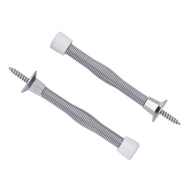 Ace 3 in. W Metal Chrome Silver Spring Door Stop Mounts to door and wall 0 in.