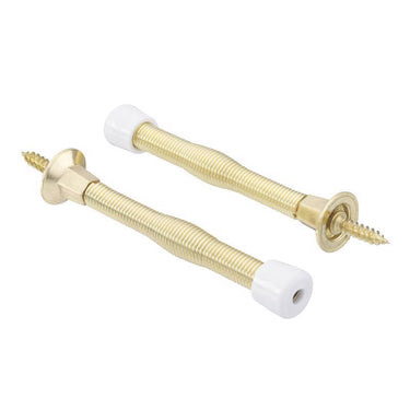 Ace 3 in. W Metal Bright Gold Spring Door Stop Mounts to door and wall 1.5 in.