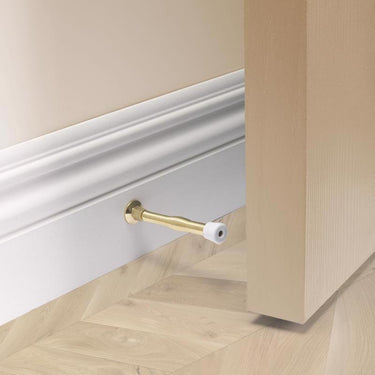 Ace 3 in. W Metal Bright Gold Spring Door Stop Mounts to door and wall 1.5 in.