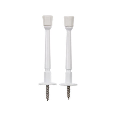 Ace 3 in. W Metal White Rigid Door Stop Mounts to door and wall 1.8 in.