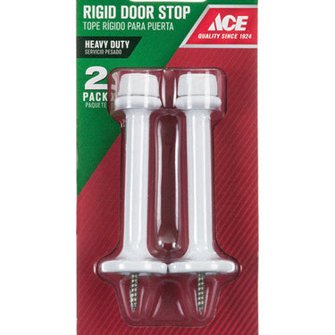 Ace 3 in. W Metal White Rigid Door Stop Mounts to door and wall 1/8 in.