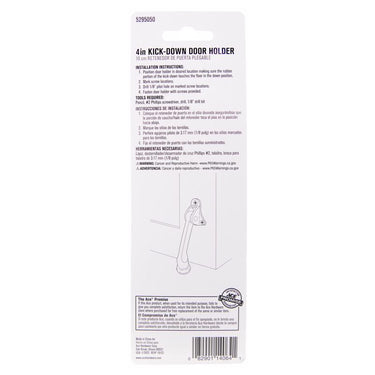 Ace 4 in. W Metal White Kick-Down Door Holder Mounts to door and wall 0 in.