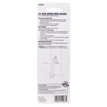 Ace 4 in. W Metal Bright Gold Kick-Down Door Holder Mounts to door and wall 0 in.