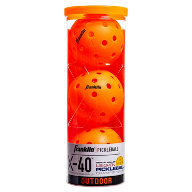 Franklin Sports X-40 Outdoor Pickleballs (Lava) 3-Pack