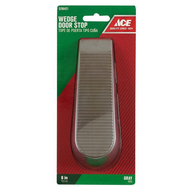 Ace 6 in. L Rubber Gray Wedge Door Stop Mounts to floor 0 in.